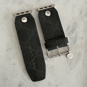 Spark*l Authentic Upcycled Black Gucci Apple Watch Band - Size 2, Apple 38-41mm